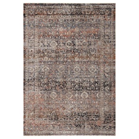 PAISAJE Elio Oriental Gray & Black Runner Rug , 2 ft. 5 in. x 10 ft. PA2104854